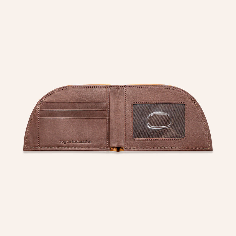 Rogue Front Pocket Wallet in Moose Leather - Open 6